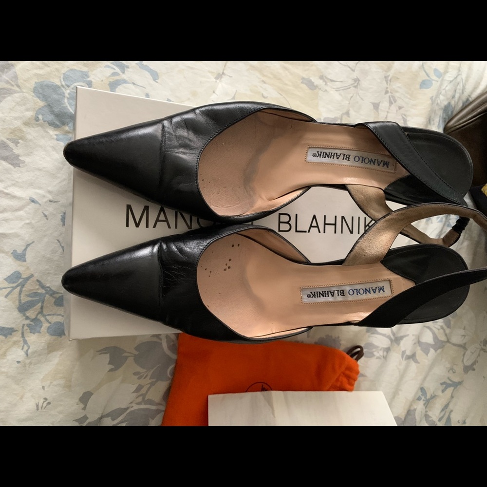 Manolo Blahnik Sling backs 40 1/2
